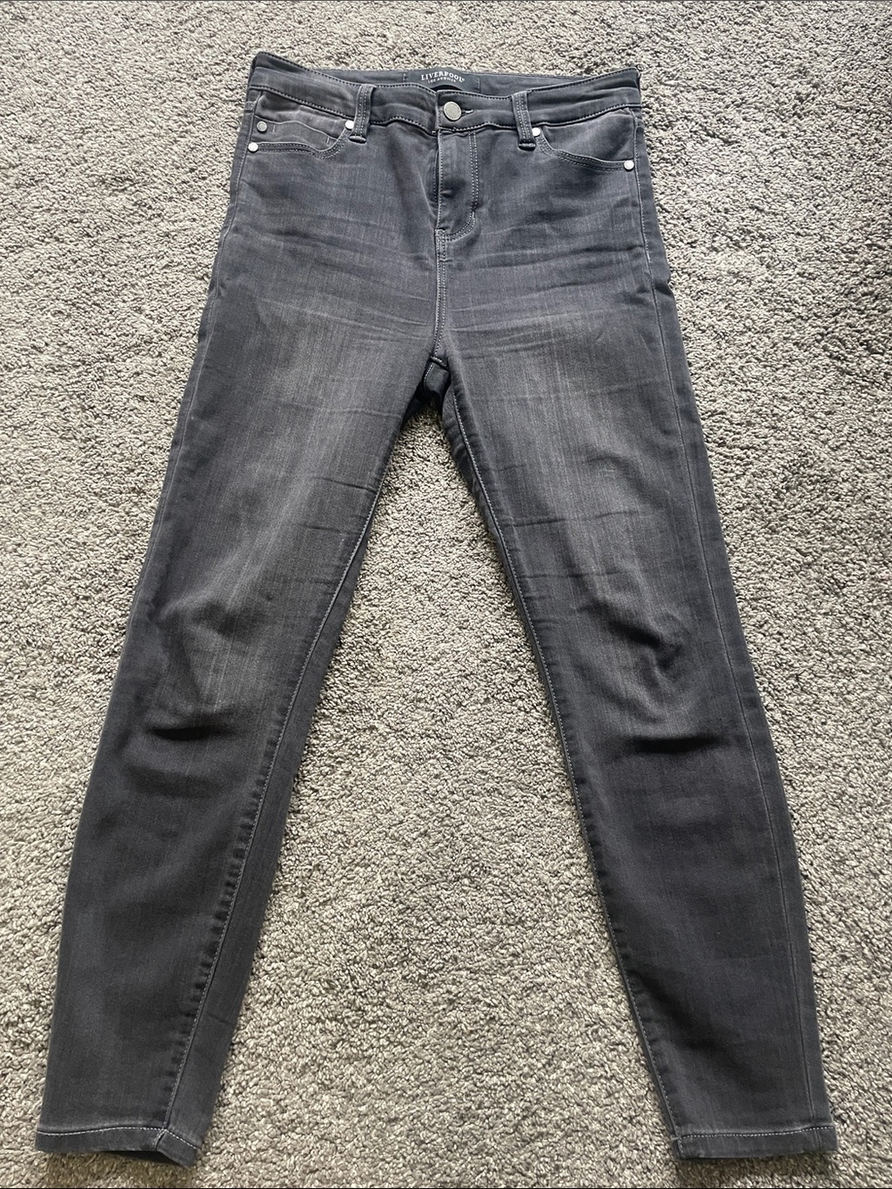 Liverpool Women's Charcoal Black Skinny Jeans - size 4/27 petite